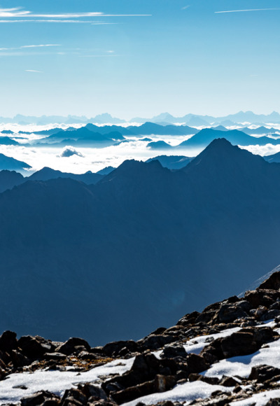 Blick in die Dolomiten.