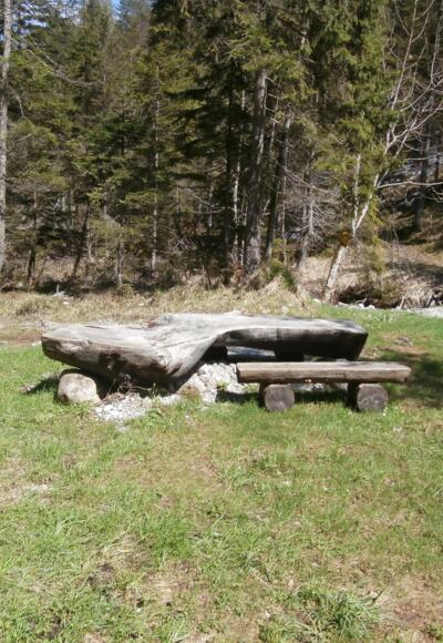 Rastplatz in der Weissbachschlucht