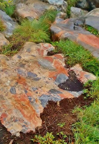 Terrazzo Muster verschiedener Gesteinsarten