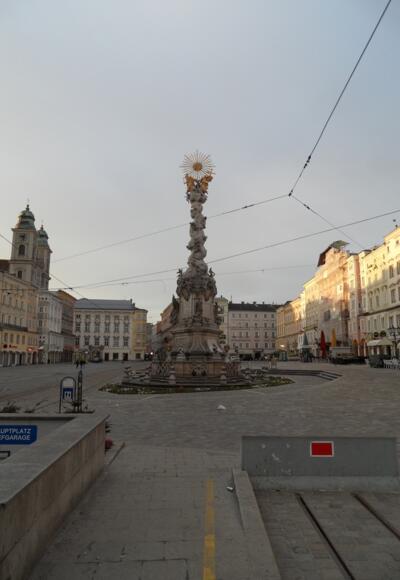 Die Dreifaltigkeitssäule am Linzer Hauptplatz