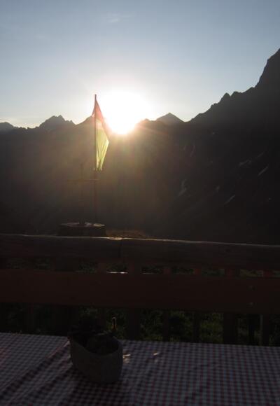 Sonnenaufgang auf der Darmstädter Hütte
