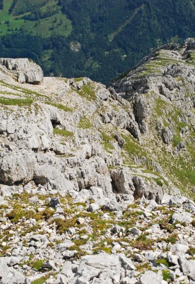 Blick vom Gipfel des Hebenkas auf den Ostgrat