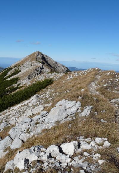 Die letzten Meter am Grat zur Seekarspitze.