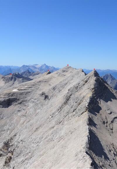 Der gesamte Gratverlauf - Gr. Seekarspitze - Marxenkarspitze - Ödkarspitzen.