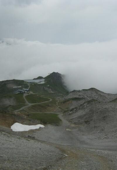 Aufstieg Skiabfahrt Schindlergratbahn