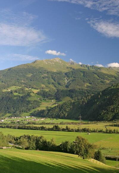 Blick über Hollersbach zum Lachwald
