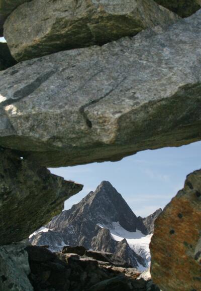 vom Grat zum Hinteren Daunkopf der Blick zur Wilden Leck