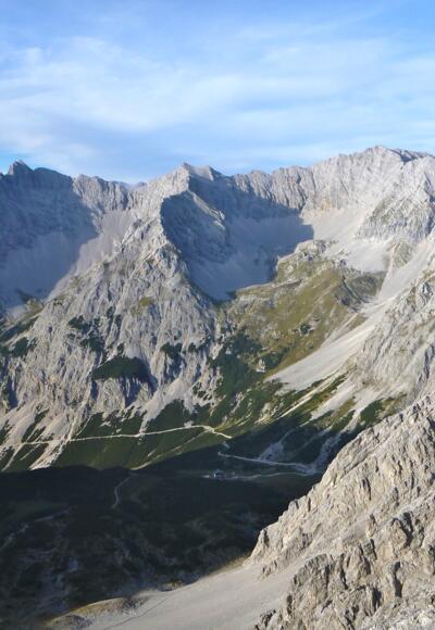 Blick Richtung Pfeishütte und Sonntagskar