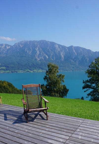 Traumhafter Rastplatz auf der Terrasse des Druckerhofs