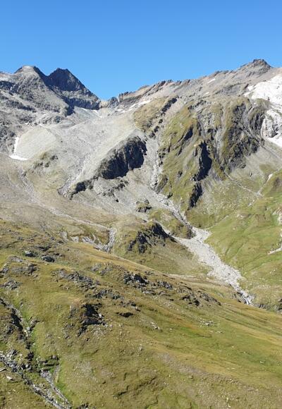 Blick vom Dabertal zum Rotenmanntörl