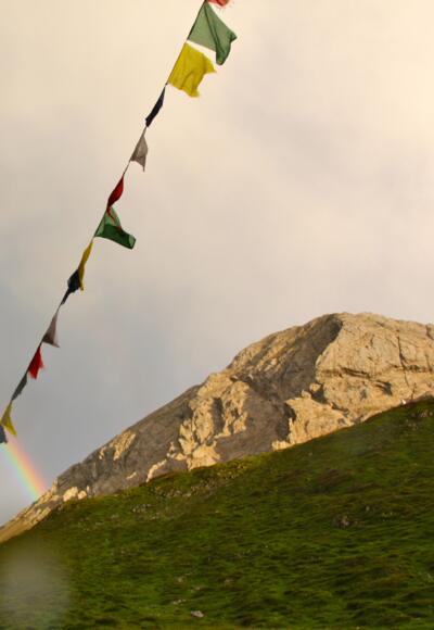 Blick von der Pfeishütte auf die Rumerspitze