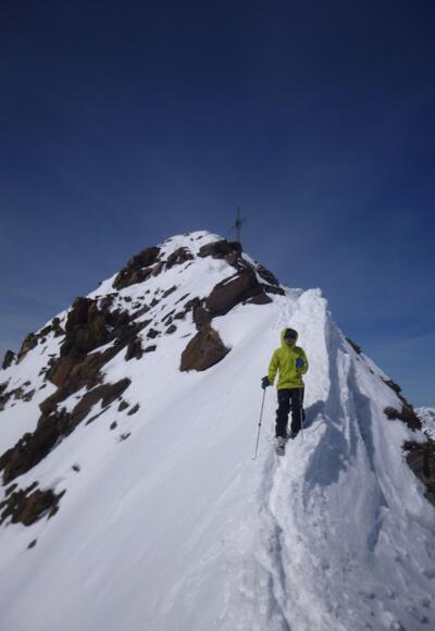 Blick zurück zum Gipfel