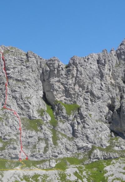 Verlauf der Route "Till Ann" und der Abseilstrecke