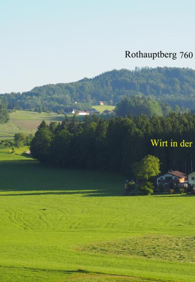 Wenig später sieh man auch das Ziel der Wanderung den Rothauptberg im Hausruckwald