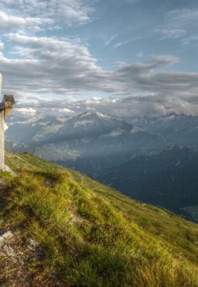 Von den vielen Kreuzjöchern Tirols is dieses hier Ziel unserer Wanderung