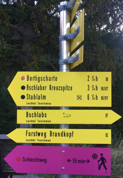 DIe Tour ist gut ausgeschildert und markiert