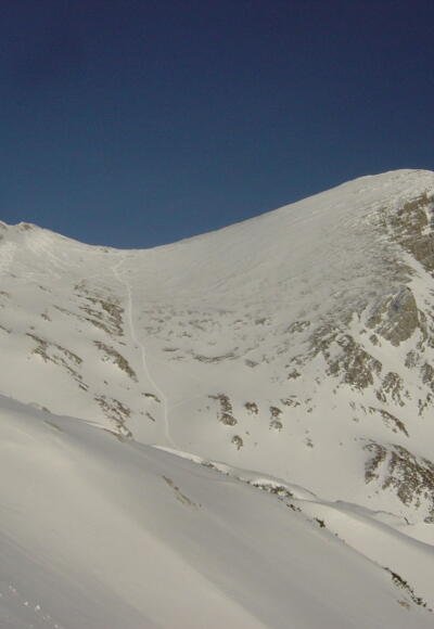 Gipfel mit Aufstiegsroute
