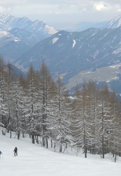 Aufstieg nach dem steilen Wald