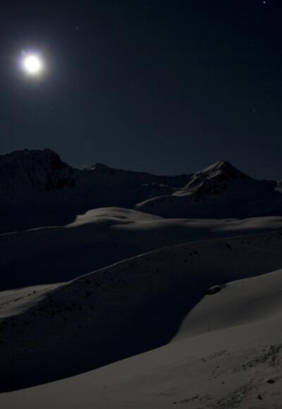 Guslarspitzen bei Vollmond