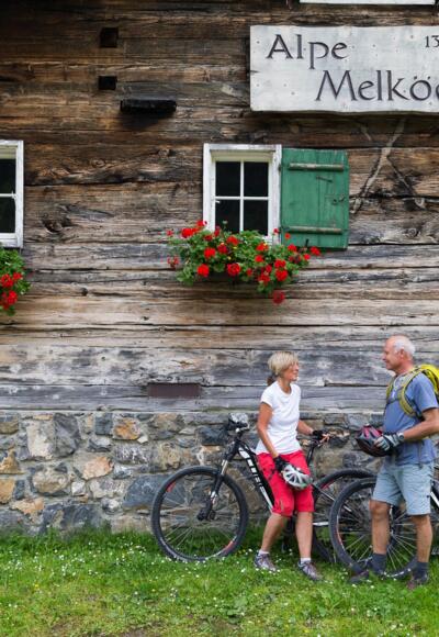 Mit dem Mountainbike zur Alpe Melköde
