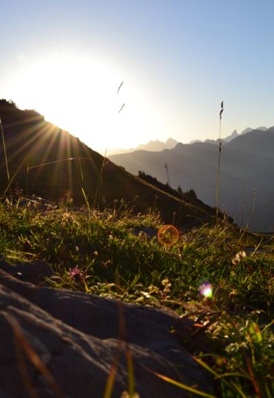 Sonnenaufgang auf dem Weg zum Hohen Ifen