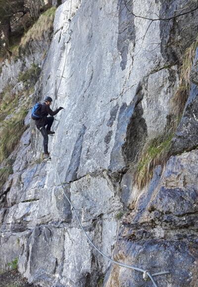 Klettern am Wälder-Klettersteig