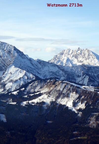 Blick zu den Berchtesgadener Alpen