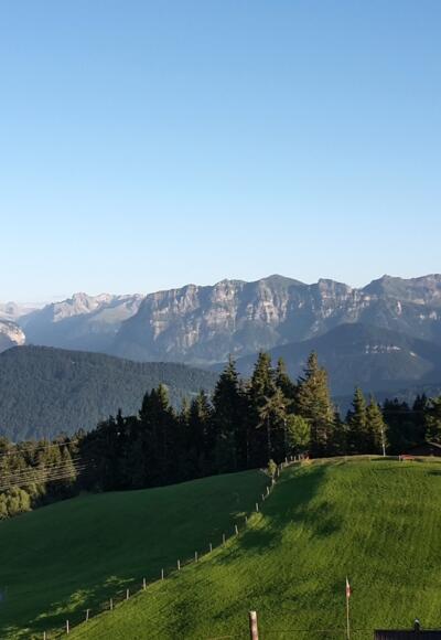 Blick vom Brüggelekopf in den Bregenzerwald