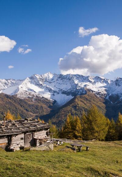 Alpenpanorama von den Holzerböden aus gesehen - Panorama alpino visto dal Holzerböden
