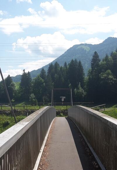 Holzhängesteg Stausee Andelsbuch