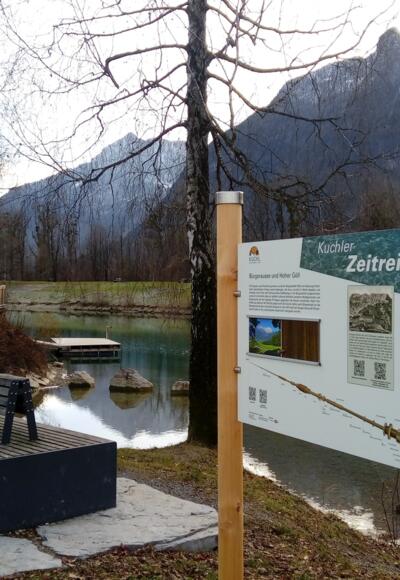 Kuchler Zeitreise - Infotafel am Bürgerausee