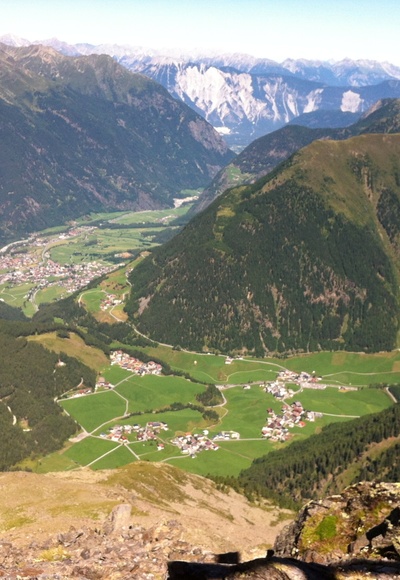 Blick vom Hemerkogel auf Niederthai