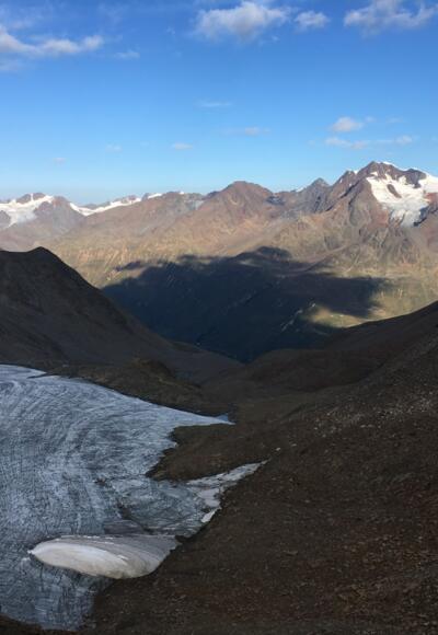 Blick vom Ramoljoch Richtung Wildspitze