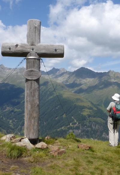 am Wetterkreuz; Blick in die Lasörlinggruppe