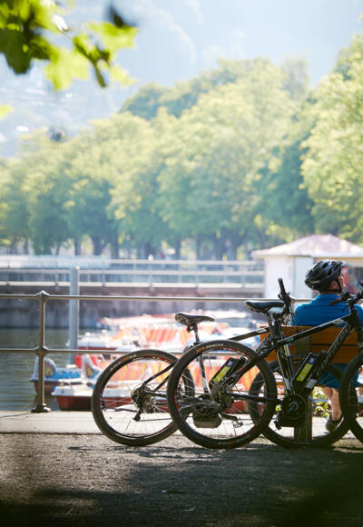 Bregenz Seeanlagen. Bregenz ist ein schöner Ausgangs- oder Endpunkt für Touren