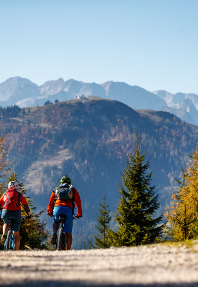 Panorama Mountainbike auf den Hornspitz in Gosau