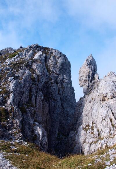 Steinformation am Ostgrat