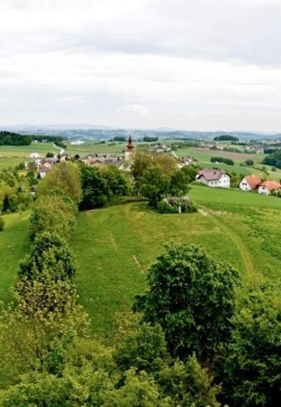 Panorama Kirchberg - Blick vom Aussichtsturm Burgstall