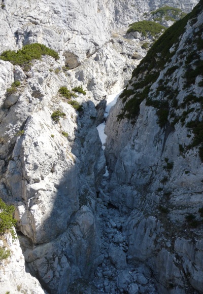 In dieser Schlucht befindet sich der Klettergarten