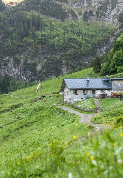 Auf dem Weg zur Bernhards Gemstelalpe