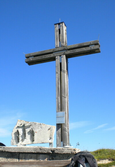 Gipfelkreuz Aschajoch 1.458 m