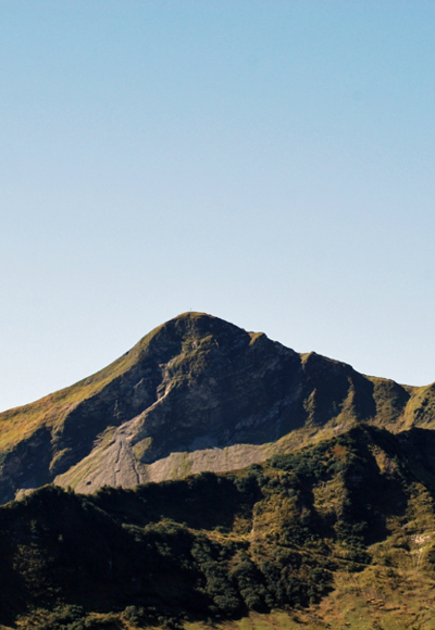 Blick zum Damülser Horn und Glatthorn