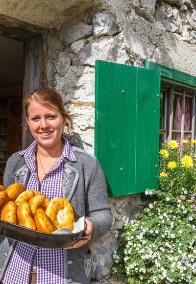 Bauernkrapfen auf der Aualm