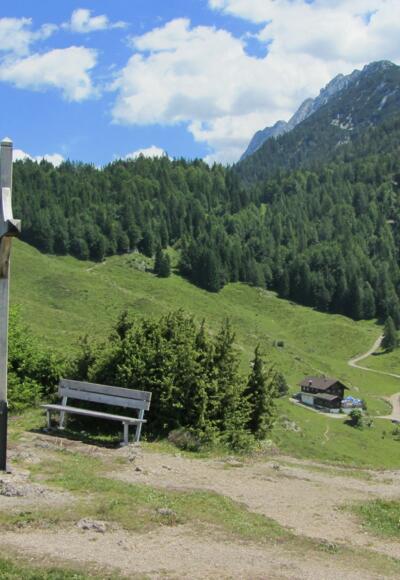 Der Kreuzbichl, unser Gipfel über der Walleralm
