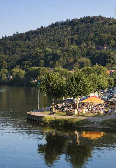 Stadtstrand und Burg Wertheim