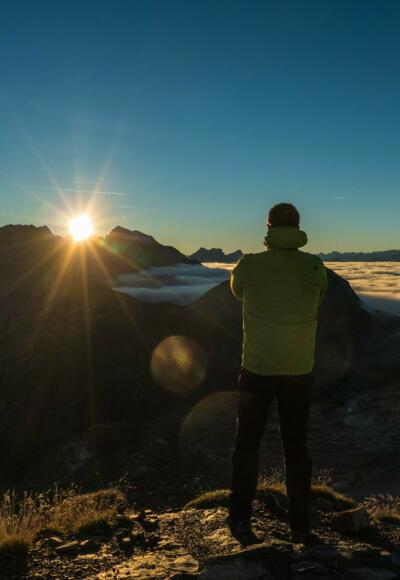Sonnenaufgang auf dem Naafkopf