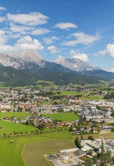 Blick vom Biberg ins Tal