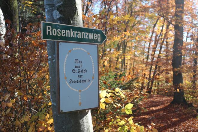Beschilderung - Rosenkranzweg von Puch nach St. Jakob am Thurn