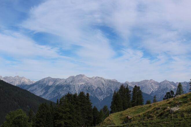 erste Ausblicke auf das Karwendel