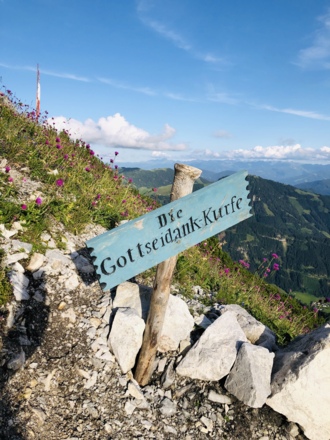 Die Gott sei Dank Kurve vor der Werfener Hütte